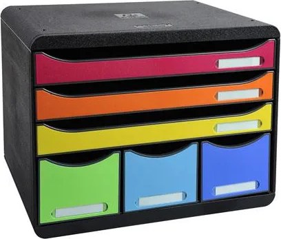 Irattároló, műanyag, 6 fiókos, EXACOMPTA Store-Box Maxi Iderama® (EX306798D)