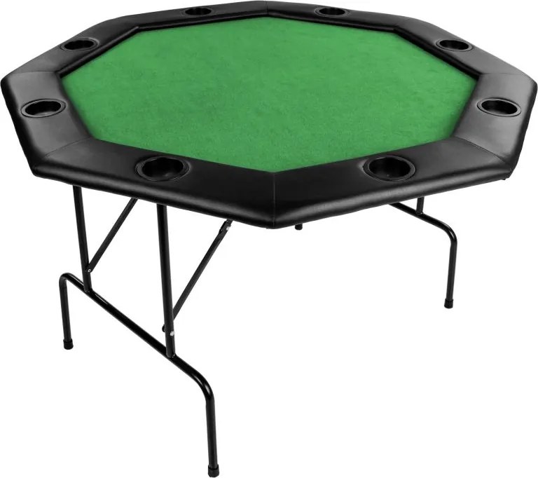 GamesPlanet® Pókerasztal 8 személyes 122 x 122 cm zöld