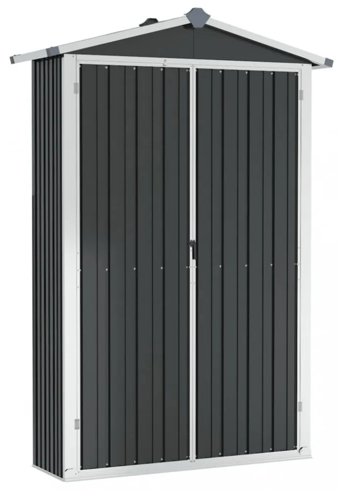 antracitszürke horganyzott acél kerti fészer 116x45x175 cm