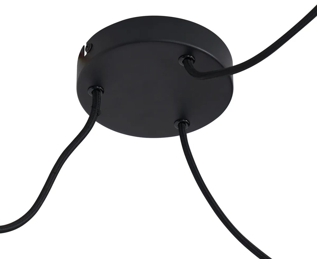 Japandi függőlámpa barna 50cm 3-lámpás - Plu