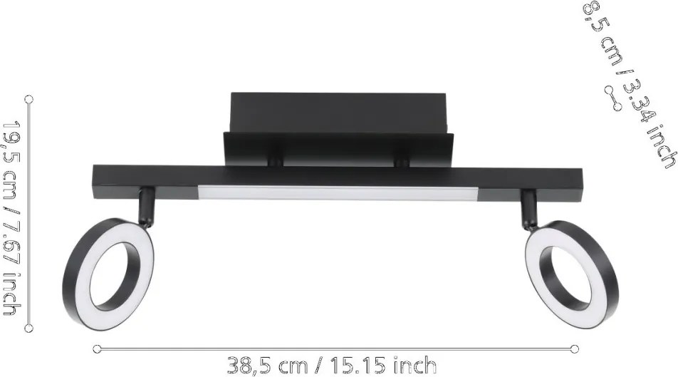 Eglo CARDILLIO 2 900514 Spotlámpa 3x3,3W/LED 3000K 800LM, 360LM IP20