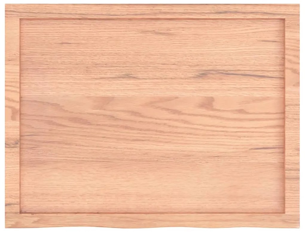 világosbarna kezelt tömör tölgyfa asztallap 80x60x(2-4) cm