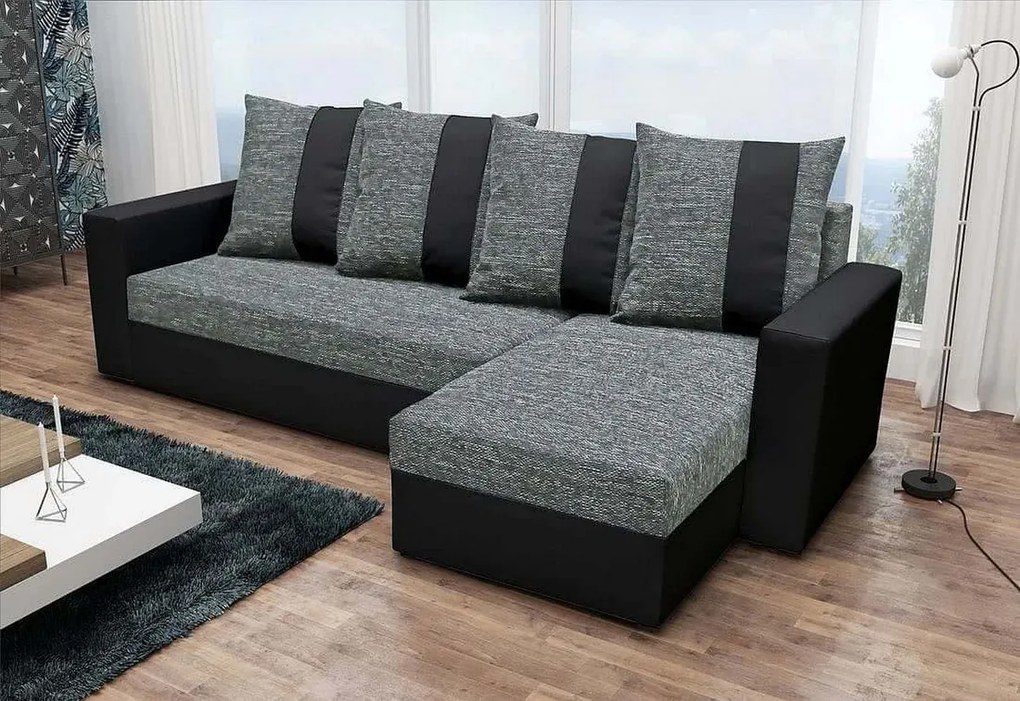 ágyazható sarokülő garnitúra GRASSA, 230x133, Kornet 10/Dolaro 12 piros