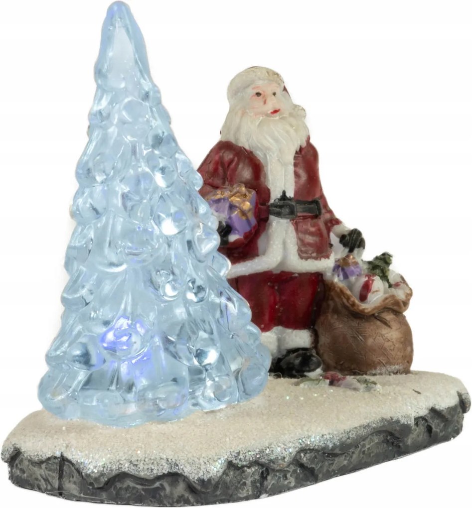 Karácsonyi Figura Led Mikulás Karácsonyfa Dekoráció 9X9,5X5,5 CM