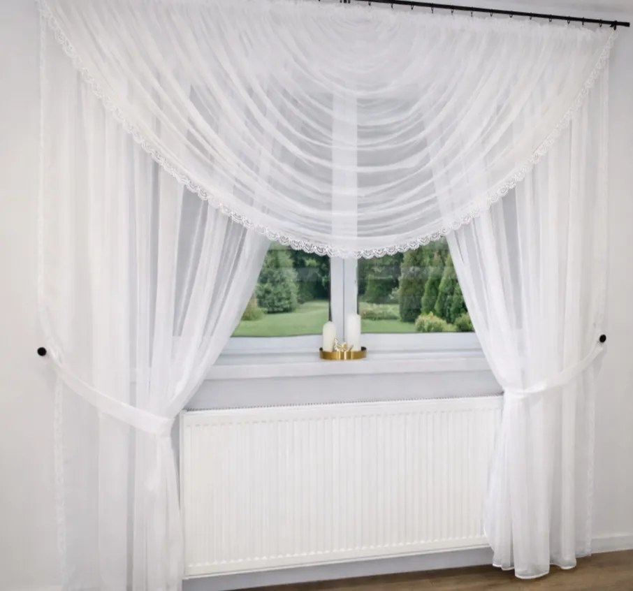 Kész Fátyol Függöny Karnis Ív Csipke Nappali KAR.3.6