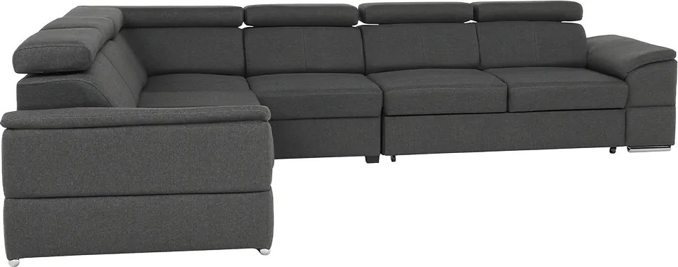 Sarok ülőgarnitúra, szürke, SEGORIA LUX