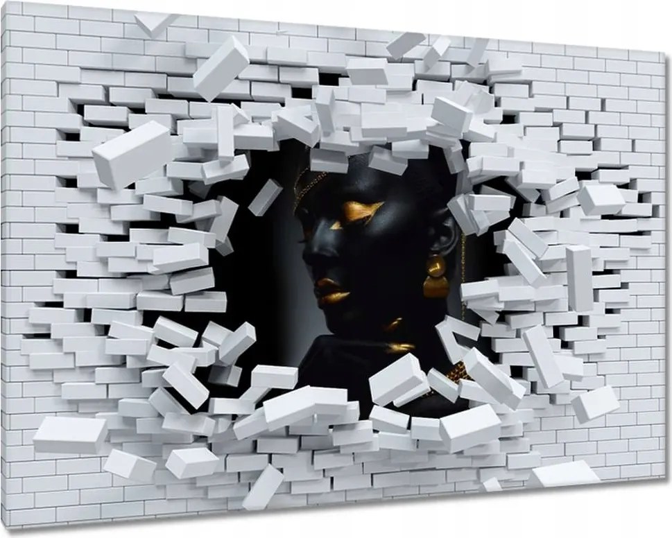 Vászonkép 120x80 Fej arany díszítéssel