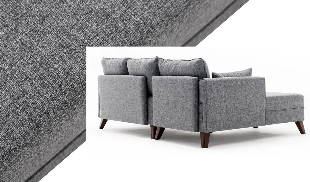 Bella Corner Bal 2 Grey kinyitható sarokkanapé