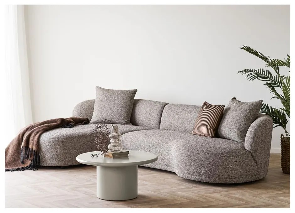 Krémszínű kerek dohányzóasztal ø 80 cm Nagano – House Nordic