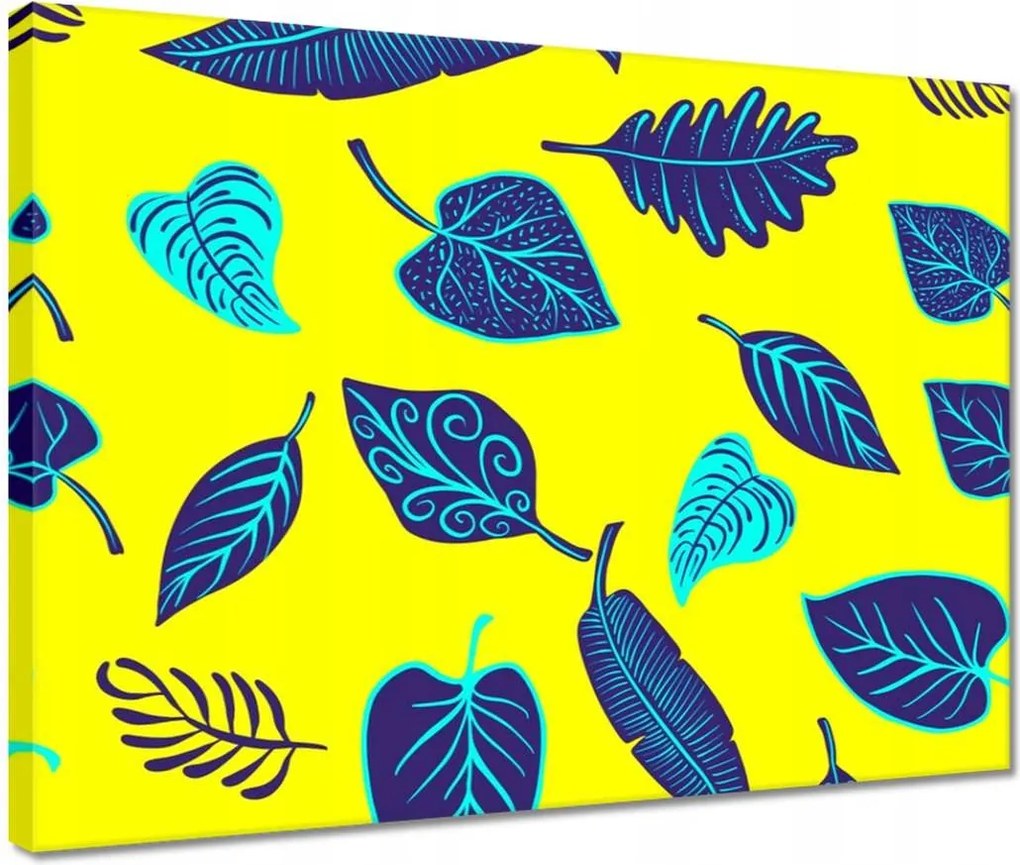 Vászonkép 40x30 Kék levelek Levelek