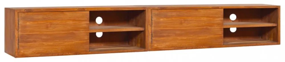 tömör tíkfa fali TV-szekrény 180 x 30 x 30 cm