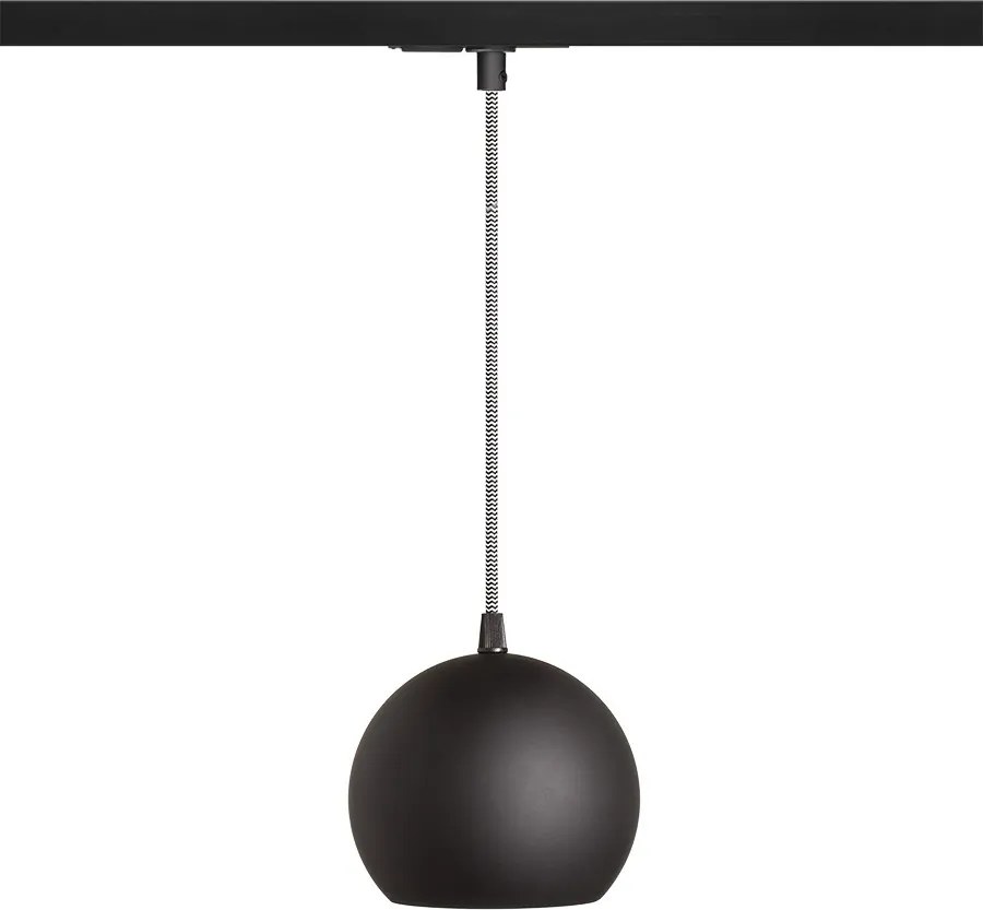 RENDL COPA egyáramkörös sínre fekete üveg 230V LED E27 11W