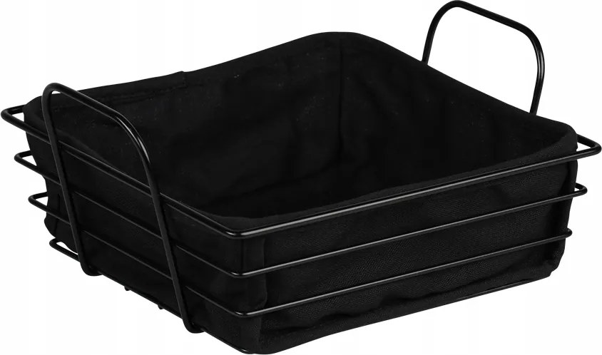 25X22X11,5 Cm-es Fém Kenyérkosár Kivehető Betéttel