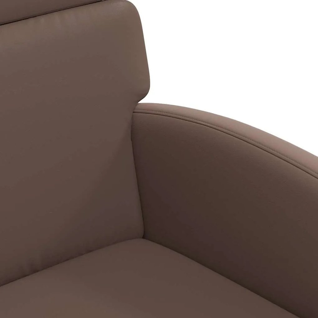 vidaXL Kerekes Étkező Székek 2 pcs Barna 58 x 65 x 98 cm Műbőr