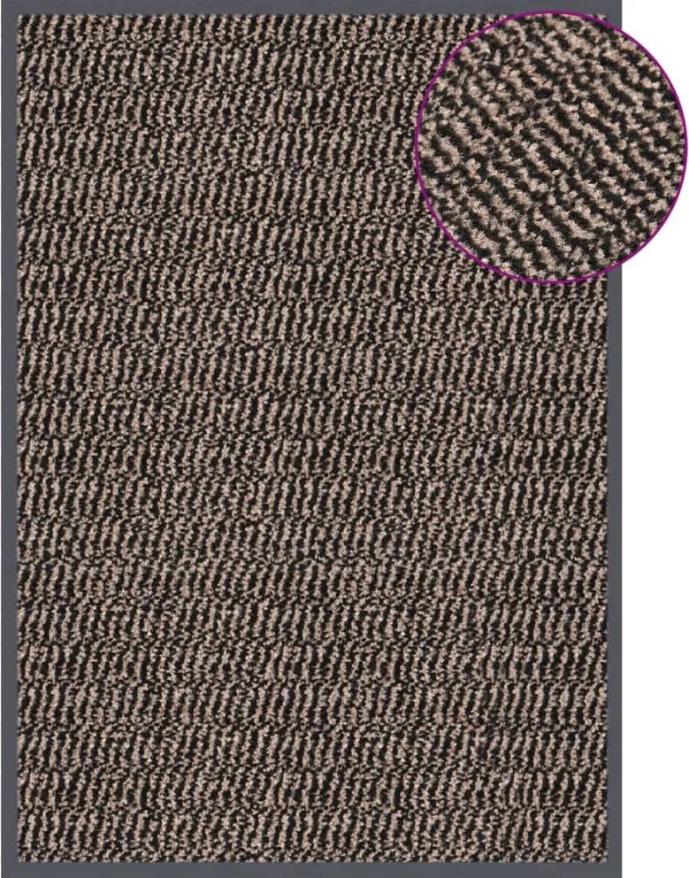 vidaXL sötétbarna tűzött lábtörlő 40x60 cm