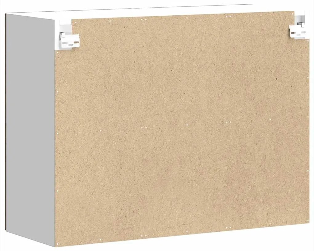 vidaXL Konyhai fali szekrény üvegajtóval Lucca barna tölgy színű műfa