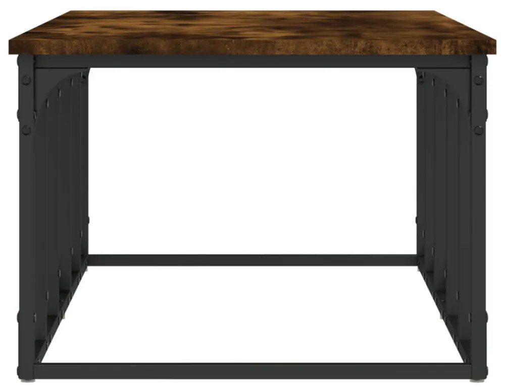 füstös tölgy színű szerelt fa dohányzóasztal 100x50x35,5 cm