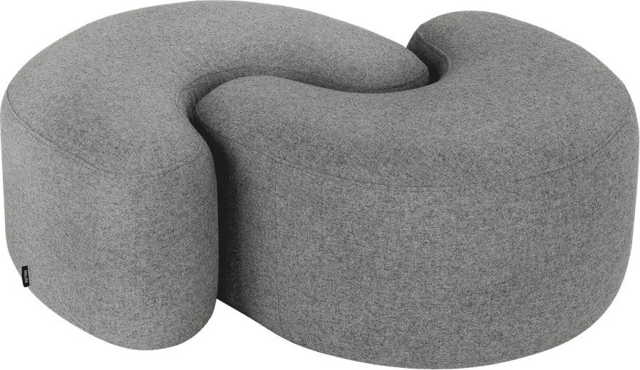 Szürke gyapjú puff Ü – noo.ma