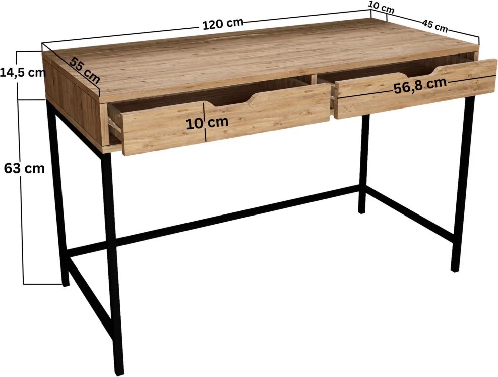 Atlas íróasztal, 120 cm