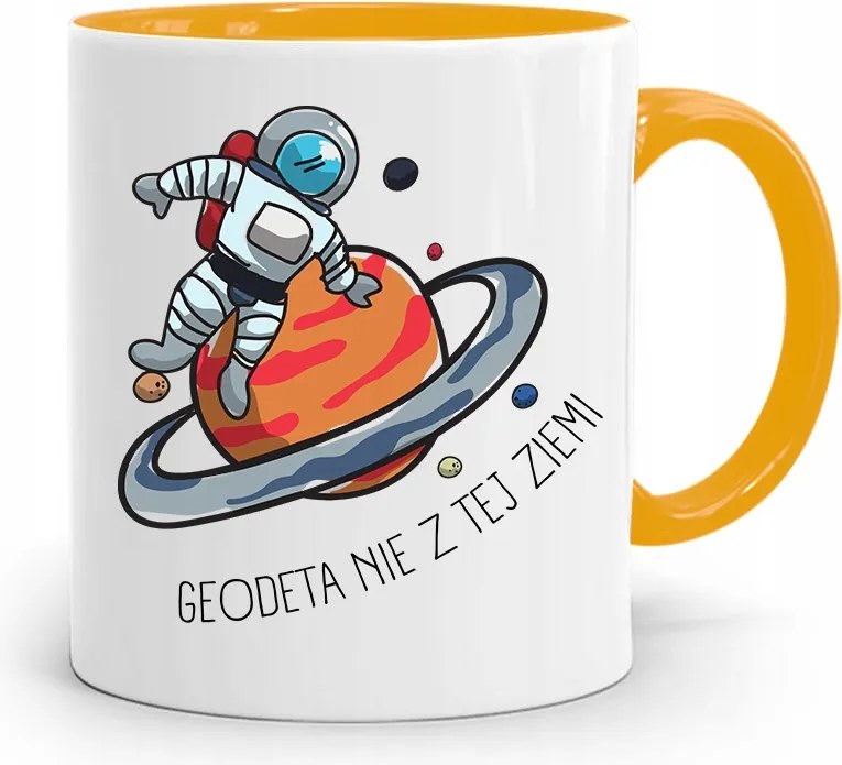 Sárga Bögre Földmérőnek Nem Ebből A Földből, fényképes nyomattal