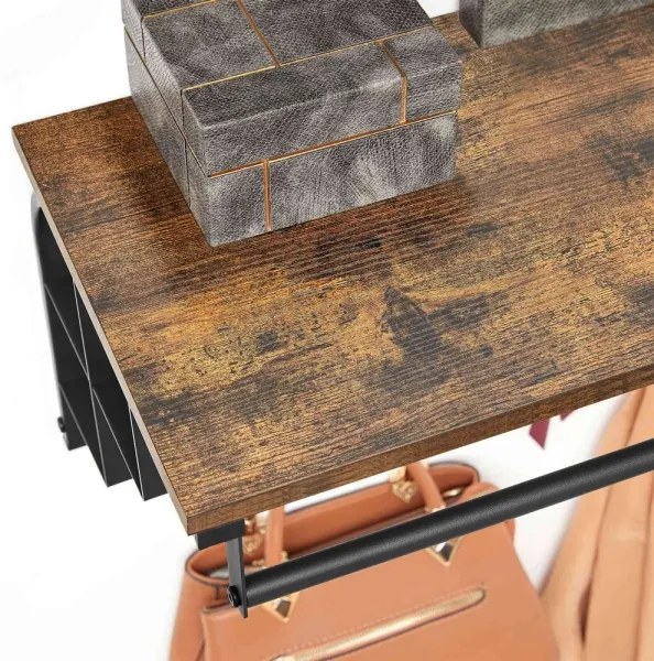 NATE fali fogas polccal barna/fekete