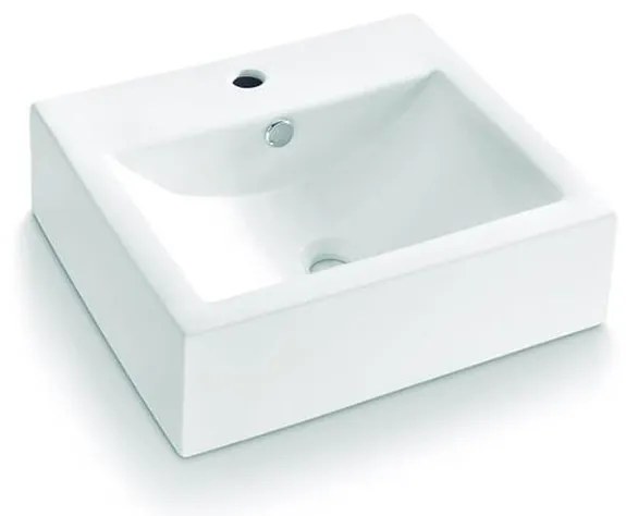 Bathco 0010 - BOLONIA ráültethető mosdó 51x45,5 cm porcelán/fehér