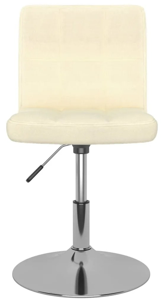 vidaXL 2 db krémszínű szövet forgó étkezőszék