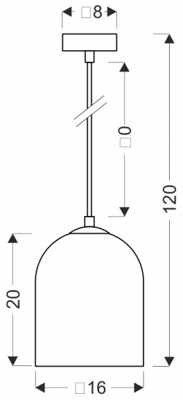 KLEA kábelcsillár 1xG9/15W/230V füstszínű fekete
