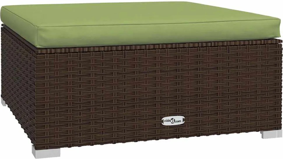 5 részes barna polyrattan kerti ülőgarnitúra párnákkal