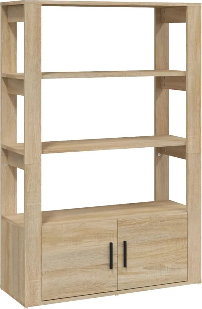 vidaXL sonoma tölgy színű szerelt fa tálalóasztal 80x30x119,5 cm