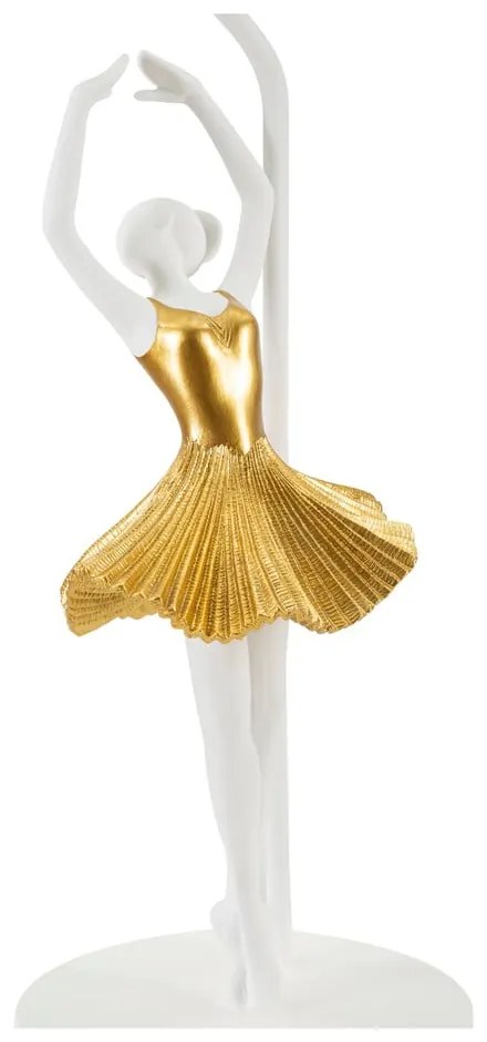 Fehér-aranyszínű asztali lámpa textil búrával (magasság 64 cm) Dancer – Mauro Ferretti