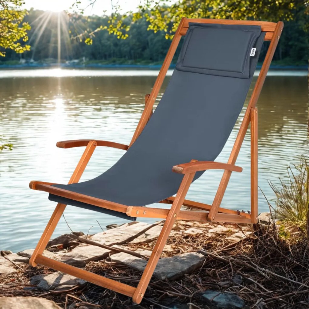 SIENA kerti nyugágy, 65x87x102cm, antracit Jurhan