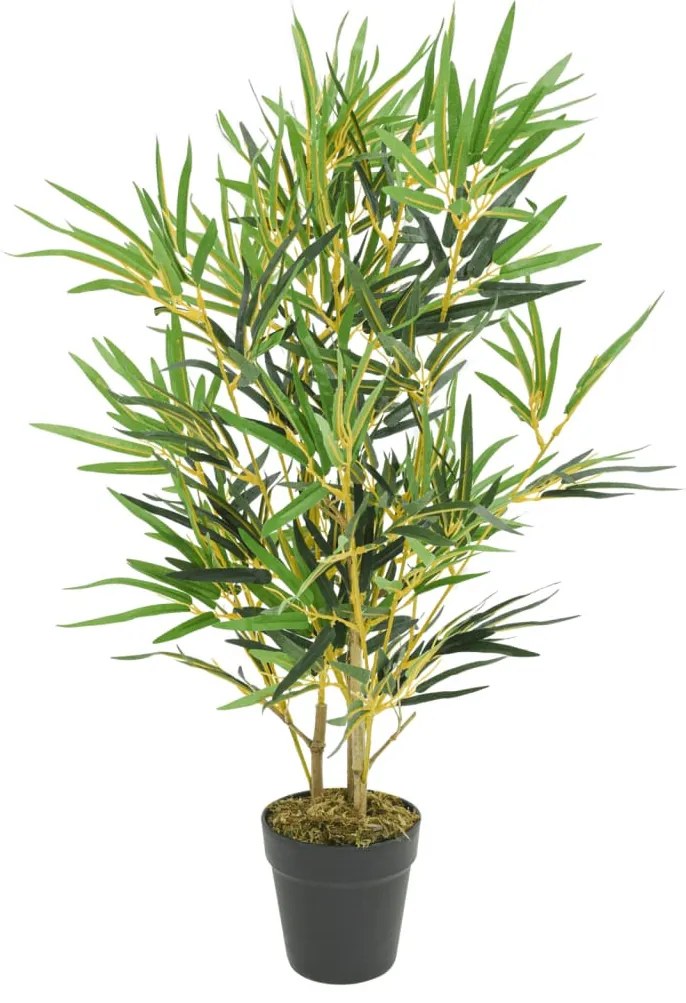 zöld mű bambuszfa 368 levéllel 80 cm