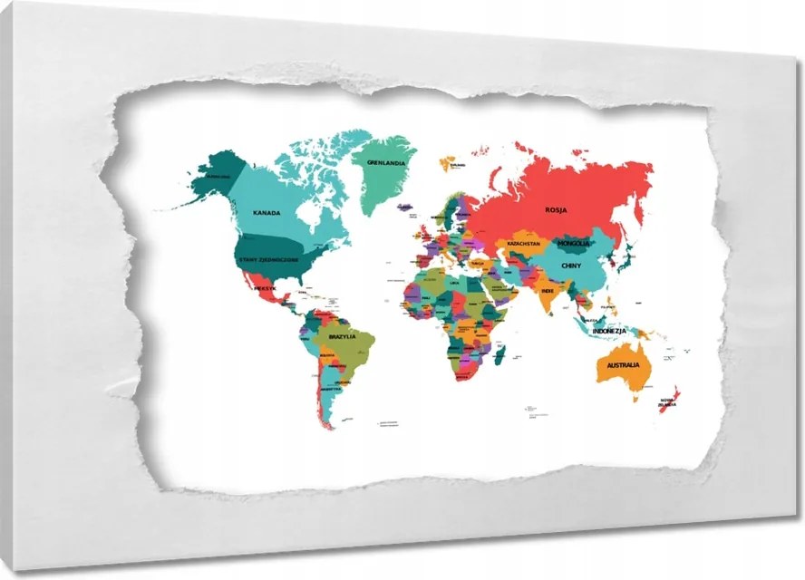 Vászonkép 60x40 Világtérkép