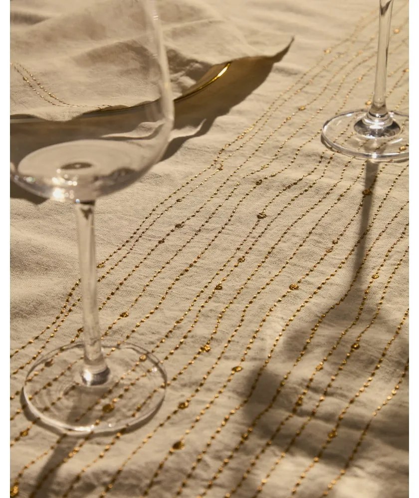 Lenkeverék asztalterítő 150x250 cm Flia – Kave Home