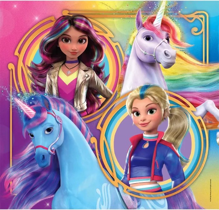 Unikornis Akadémia Riders 3x48 db-os puzzle Clementoni