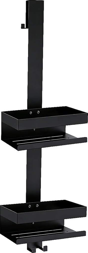 Rozsdamentes akasztós zuhanypolc fúrás nélkül Kétszintes