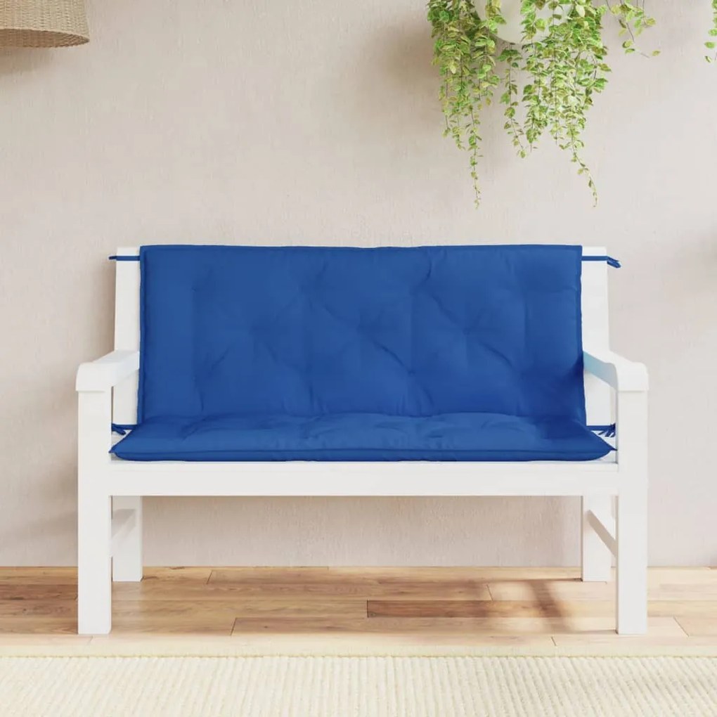 2 db kék oxford szövet kerti padpárna 120 x 50 x 7 cm