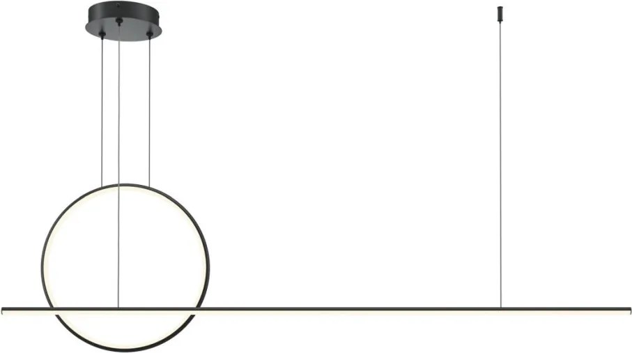MAYTONI MOD247PL-L49BK HALO Modern Led Függesztett Lámpa Fehér, Fekete LED IP20