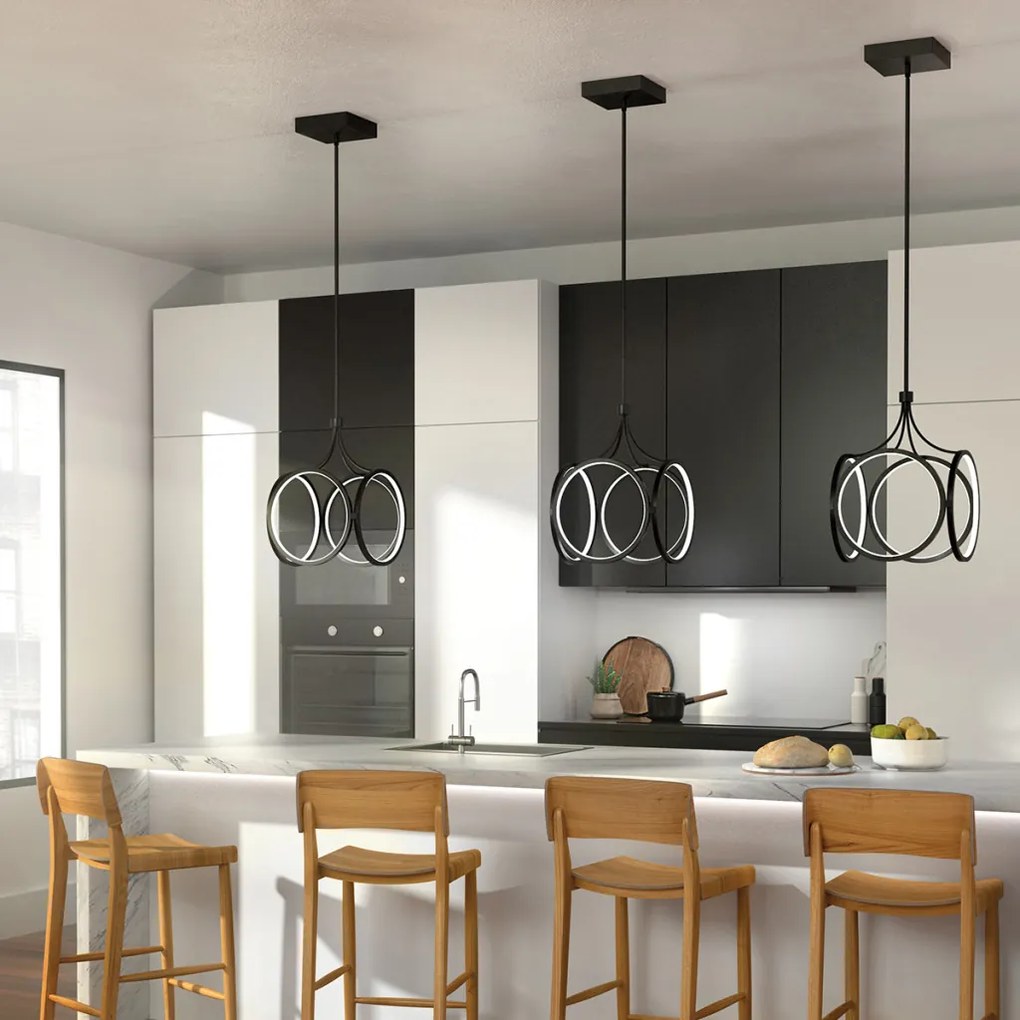 ELSTEAD QN-CIRI-P-MBK CIRIR Modern Led Függesztett Lámpa Matt Fekete LED IP20