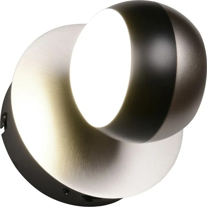 Fekete-ezüstszínű LED fali lámpa Orbit – Trio Select