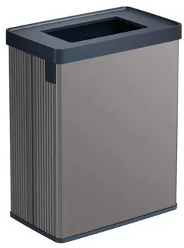 Szelektív hulladékgyűjtő, fedél nélküli, 54 liter, CURVER Verto Recycle, szürke/fekete (UCVER54F)