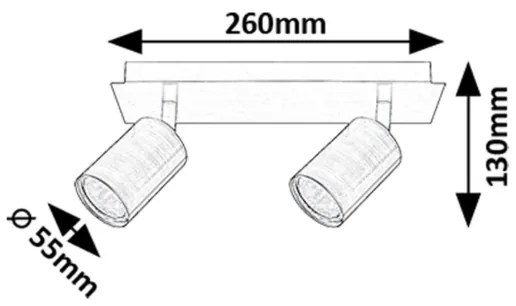 Rabalux 73072 - Spotlámpa GERHARD 2xGU10/15W/230V