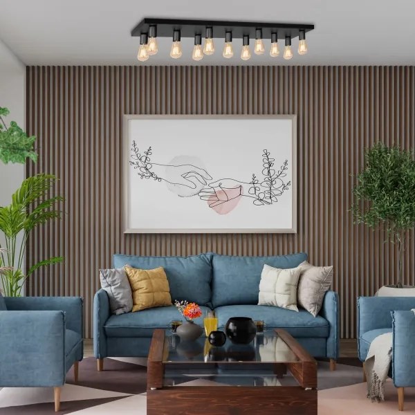 Spotlámpa FILO 11xE27/60W/230V fekete