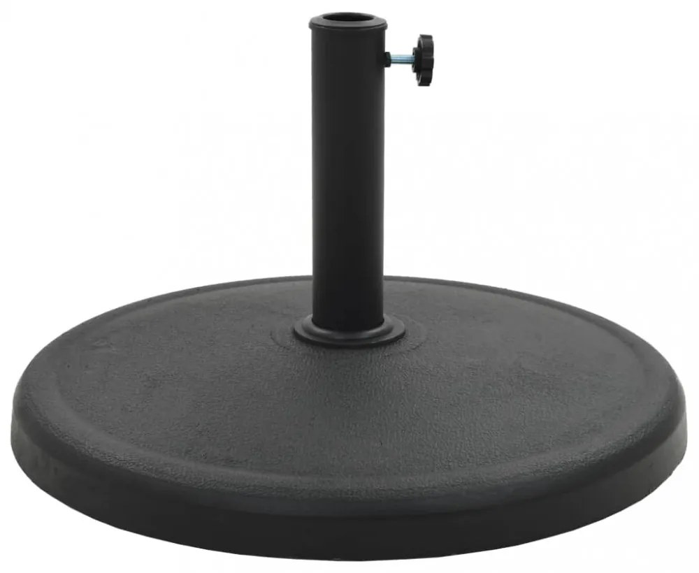 kerek fekete műgyanta napernyőtalp 19 kg