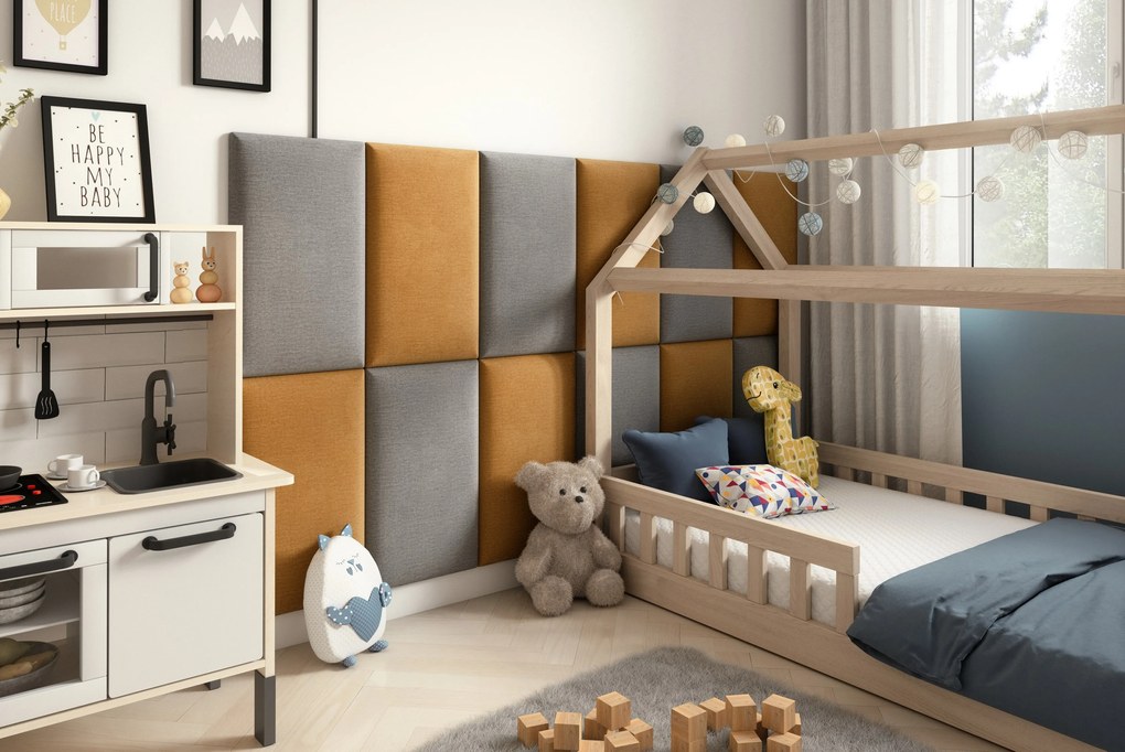 Kárpitozott panel Quadra 50x40 cm (világosszürke). 1048366