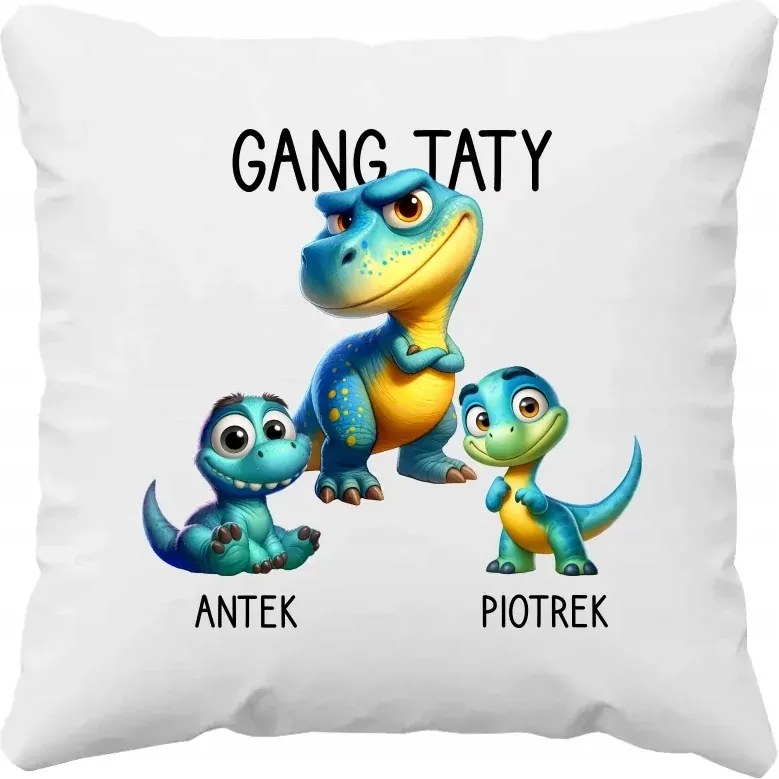 Párna Apák Napi Ajándék Apa banda dinoszauruszok két gyerek