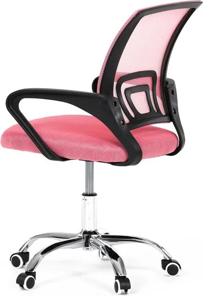 Gyerek forgószék hintamechanikával, rózsaszín hálós kivitelben KA-L103 PINK