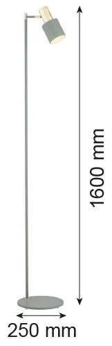 Argon 4271 - Állólámpa DORIA 1xE27/15W/230V zöld/sárgaréz