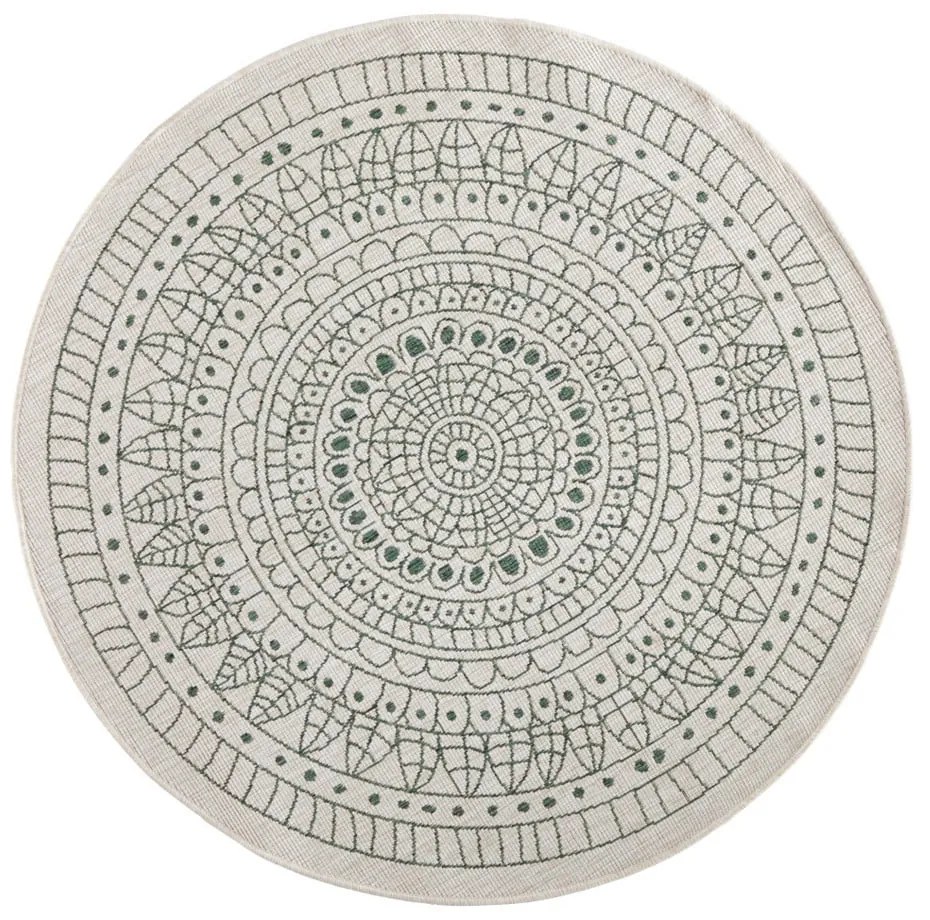 Porto zöld kültéri szőnyeg, ø 140 cm - NORTHRUGS